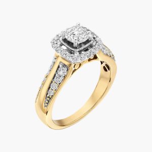 Anillo banda de platino con diamantes