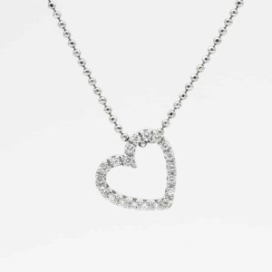 Collar italiano diamantado de plata